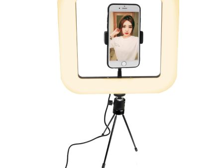 28cm 168-LED Smartphone Photo Square Ring Light Dimmable Photography Studio Lighting Lamp with Tripod Discount