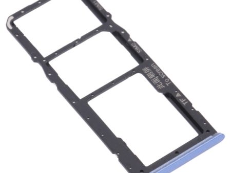 For Realme 7 5G RMX2111 Dual SIM Cards + Single TF Card Tray Holder Replacement (without Logo) - Blue For Discount