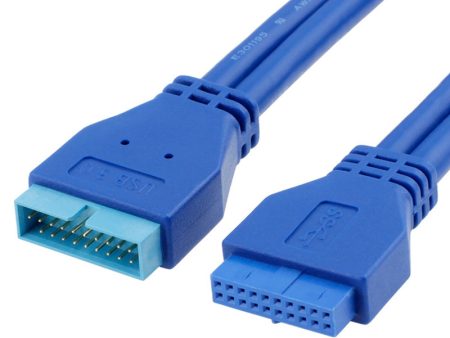 0.5m Male to Female USB 3.0 Motherboard 20 Pin Header Extension Adapter Cable Online Hot Sale