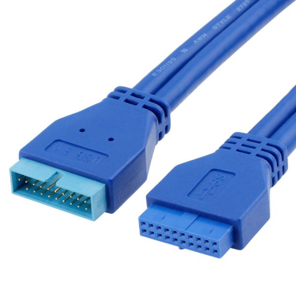 0.5m Male to Female USB 3.0 Motherboard 20 Pin Header Extension Adapter Cable Online Hot Sale