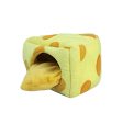 TG-PB081 Winter Warm Hamster Bed Cheese Shaped Pet Sleeping Nest for Small Furry Animal Supply