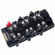 Computer Motherboard SATA 1 to 6 PWM   ARGB Hub 4-Pin Fan Hub 5V 3-Pin RGB Converter Supply