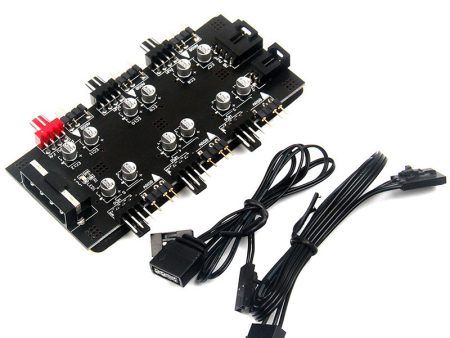 Computer Motherboard IDE 1 to 6 PWM ARGB Hub 4-Pin Fan Adapter 5V 3-Pin RGB Converter Fashion