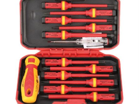 13-in-1 Electrician Hand Tools Insulated Screwdriver Set  Magnetic Slotted Bits Repair Tool For Discount