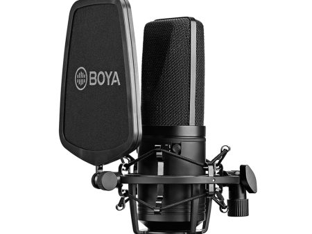 BOYA BY-M1000 Condenser Microphone Large Diaphragm 3 Polar Patterns for Singer Songwriter Podcaster Discount