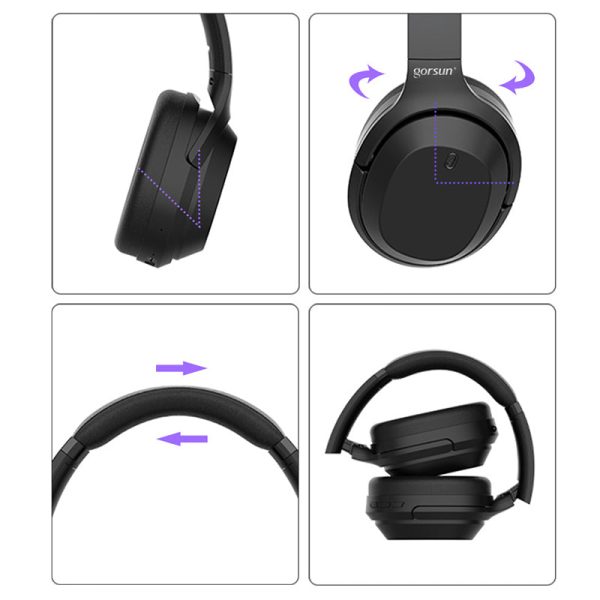 GORSUN MA98 Stereo Sound Bluetooth Headset ANC+ENC Noise Canceling Over-ear Headphones Hot on Sale