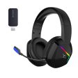 GS401 Surround Sound Gaming Headset with Mic for PC Phone Tablet, 2.4G Wireless Supply