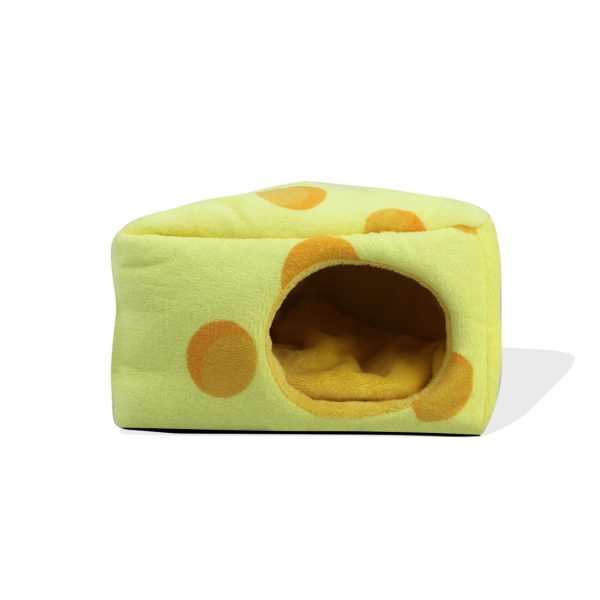 TG-PB081 Winter Warm Hamster Bed Cheese Shaped Pet Sleeping Nest for Small Furry Animal Supply